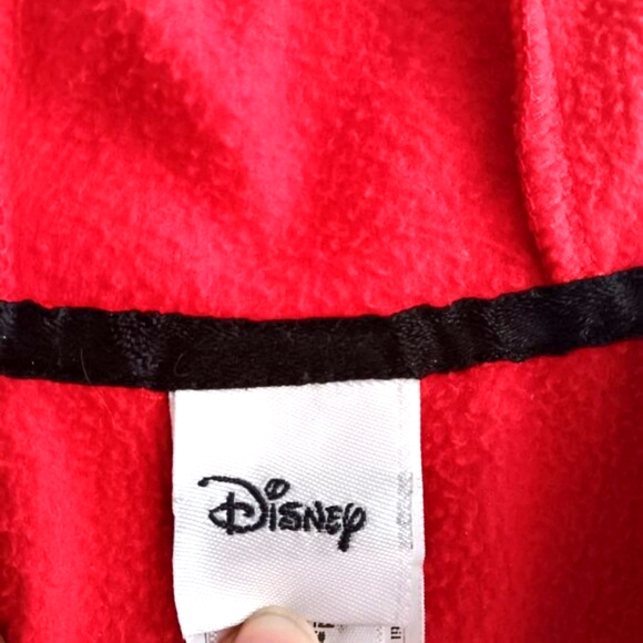 Disney Minnie Mouse NWOT Girl's Red Hooded Fleece Robe Bathrobe Size 3T - Picture 2 of 16